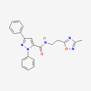 N-[2-(3-methyl-1,2,4-oxadiazol-5-yl)ethyl]-1,3-diphenyl-1H-pyrazole-5-carboxamide