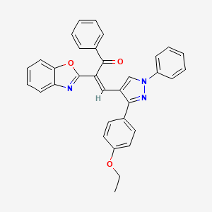 (2Z)-2-(1,3-benzoxazol-2-yl)-3-[3-(4-ethoxyphenyl)-1-phenyl-1H-pyrazol-4-yl]-1-phenylprop-2-en-1-one