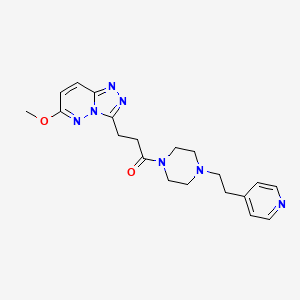 3-(6-Methoxy[1,2,4]triazolo[4,3-b]pyridazin-3-yl)-1-{4-[2-(pyridin-4-yl)ethyl]piperazin-1-yl}propan-1-one