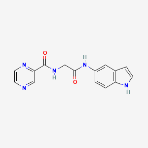 N-[2-(1H-indol-5-ylamino)-2-oxoethyl]pyrazine-2-carboxamide