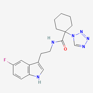 N-[2-(5-fluoro-1H-indol-3-yl)ethyl]-1-(1H-tetrazol-1-yl)cyclohexanecarboxamide