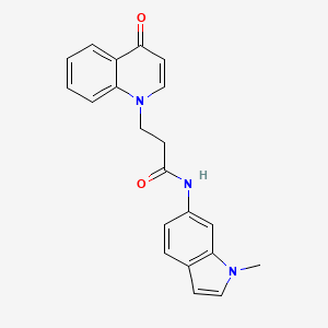 N-(1-methyl-1H-indol-6-yl)-3-(4-oxoquinolin-1(4H)-yl)propanamide