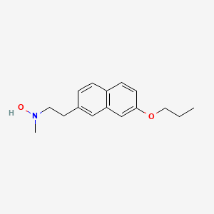 molecular formula C16H21NO2 B1216215 N-Hydroxy-N-methyl-7-propoxy-2-naphthaleneethanamine CAS No. 99318-09-9