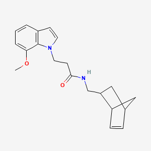 N-(bicyclo[2.2.1]hept-5-en-2-ylmethyl)-3-(7-methoxy-1H-indol-1-yl)propanamide