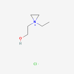 molecular formula C6H14ClNO B1216217 1-Ethyl-1-(2-hydroxyethyl)aziridinium chloride CAS No. 108273-77-4