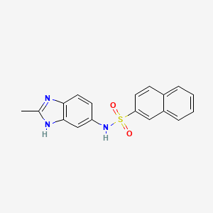 molecular formula C18H15N3O2S B12162174 N-(2-methyl-1H-benzimidazol-5-yl)naphthalene-2-sulfonamide 