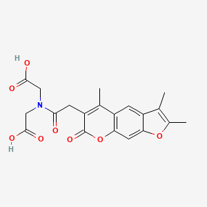 molecular formula C20H19NO8 B12162181 2,2'-((2-(2,3,5-trimethyl-7-oxo-7H-furo[3,2-g]chromen-6-yl)acetyl)azanediyl)diacetic acid 