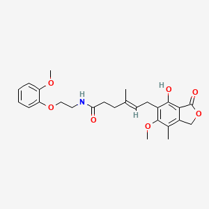 (4E)-6-(4-hydroxy-6-methoxy-7-methyl-3-oxo-1,3-dihydro-2-benzofuran-5-yl)-N-[2-(2-methoxyphenoxy)ethyl]-4-methylhex-4-enamide