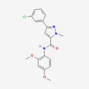 3-(3-chlorophenyl)-N-(2,4-dimethoxyphenyl)-1-methyl-1H-pyrazole-5-carboxamide