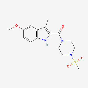 (5-methoxy-3-methyl-1H-indol-2-yl)[4-(methylsulfonyl)piperazin-1-yl]methanone