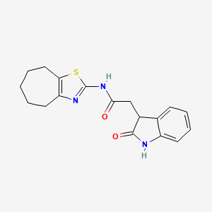 2-(2-oxoindolin-3-yl)-N-(5,6,7,8-tetrahydro-4H-cyclohepta[d]thiazol-2-yl)acetamide