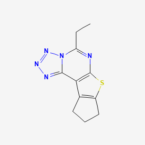 5-ethyl-9,10-dihydro-8H-cyclopenta[4,5]thieno[3,2-e]tetrazolo[1,5-c]pyrimidine