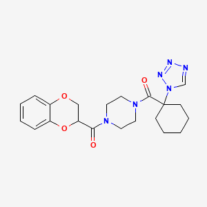 2,3-dihydro-1,4-benzodioxin-2-yl(4-{[1-(1H-tetrazol-1-yl)cyclohexyl]carbonyl}piperazin-1-yl)methanone