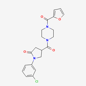 1-(3-Chlorophenyl)-4-{[4-(furan-2-ylcarbonyl)piperazin-1-yl]carbonyl}pyrrolidin-2-one