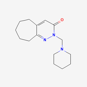 molecular formula C15H23N3O B12162306 2-(piperidin-1-ylmethyl)-2,5,6,7,8,9-hexahydro-3H-cyclohepta[c]pyridazin-3-one 