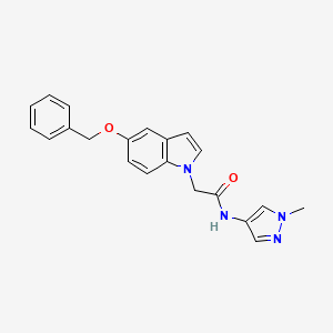 2-(5-(benzyloxy)-1H-indol-1-yl)-N-(1-methyl-1H-pyrazol-4-yl)acetamide