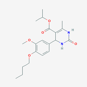 molecular formula C20H28N2O5 B12162360 Propan-2-yl 4-(4-butoxy-3-methoxyphenyl)-6-methyl-2-oxo-1,2,3,4-tetrahydropyrimidine-5-carboxylate 