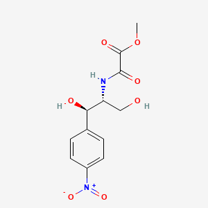 molecular formula C12H14N2O7 B1216237 methyl 2-[[(1R,2R)-1,3-dihydroxy-1-(4-nitrophenyl)propan-2-yl]amino]-2-oxoacetate CAS No. 76567-25-4
