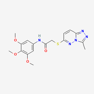 2-[(3-methyl[1,2,4]triazolo[4,3-b]pyridazin-6-yl)sulfanyl]-N-(3,4,5-trimethoxyphenyl)acetamide