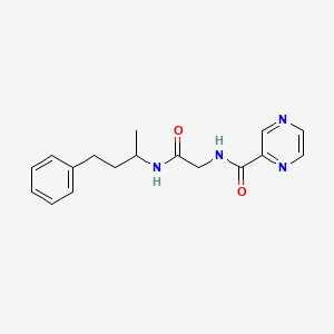 N-{2-[(1-methyl-3-phenylpropyl)amino]-2-oxoethyl}-2-pyrazinecarboxamide