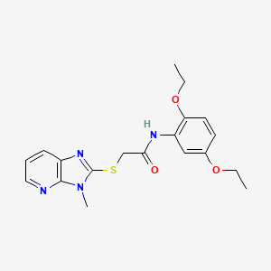 molecular formula C19H22N4O3S B1216245 N-(2,5-diethoxyphenyl)-2-[(3-methyl-2-imidazo[4,5-b]pyridinyl)thio]acetamide 