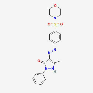 3-methyl-4-{2-[4-(morpholine-4-sulfonyl)phenyl]hydrazin-1-ylidene}-1-phenyl-4,5-dihydro-1H-pyrazol-5-one