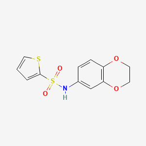 molecular formula C12H11NO4S2 B1216251 N-(2,3-dihydro-1,4-benzodioxin-6-yl)-2-thiophenesulfonamide 