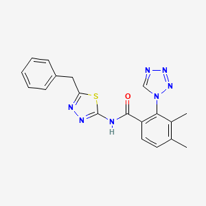 N-(5-benzyl-1,3,4-thiadiazol-2-yl)-3,4-dimethyl-2-(1H-tetrazol-1-yl)benzamide