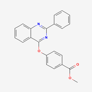 molecular formula C22H16N2O3 B12162554 Methyl 4-[(2-phenylquinazolin-4-yl)oxy]benzoate 