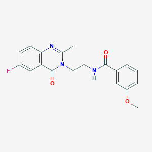 molecular formula C19H18FN3O3 B12162585 N-[2-(6-fluoro-2-methyl-4-oxoquinazolin-3(4H)-yl)ethyl]-3-methoxybenzamide 