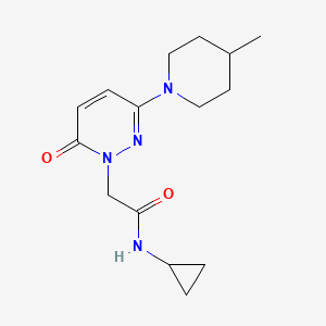 N-cyclopropyl-2-(3-(4-methylpiperidin-1-yl)-6-oxopyridazin-1(6H)-yl)acetamide