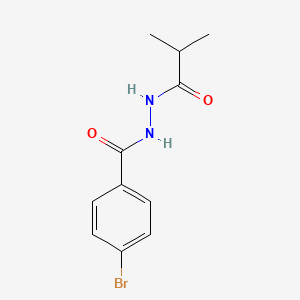 molecular formula C11H13BrN2O2 B12162634 4-bromo-N'-(2-methylpropanoyl)benzohydrazide 