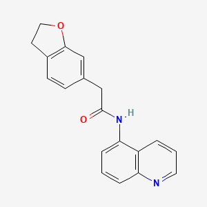 2-(2,3-dihydro-1-benzofuran-6-yl)-N-(quinolin-5-yl)acetamide