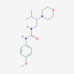 molecular formula C17H27N3O3 B12162652 3-(4-Methoxyphenyl)-1-[3-methyl-2-(morpholin-4-yl)butyl]urea 