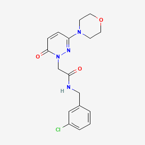 molecular formula C17H19ClN4O3 B12162703 N-(3-chlorobenzyl)-2-[3-(morpholin-4-yl)-6-oxopyridazin-1(6H)-yl]acetamide 