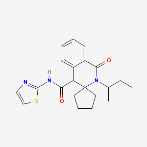 2'-(butan-2-yl)-1'-oxo-N-(1,3-thiazol-2-yl)-1',4'-dihydro-2'H-spiro[cyclopentane-1,3'-isoquinoline]-4'-carboxamide