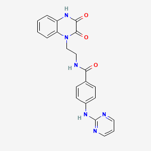 N-(2-(3-hydroxy-2-oxoquinoxalin-1(2H)-yl)ethyl)-4-(pyrimidin-2-ylamino)benzamide