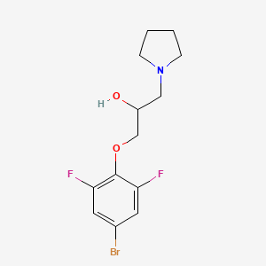 molecular formula C13H16BrF2NO2 B12162717 1-(4-Bromo-2,6-difluorophenoxy)-3-pyrrolidin-1-ylpropan-2-ol CAS No. 5620-64-4