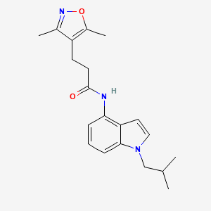 3-(3,5-dimethyl-1,2-oxazol-4-yl)-N-[1-(2-methylpropyl)-1H-indol-4-yl]propanamide