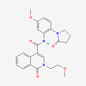 2-(2-methoxyethyl)-N-[5-methoxy-2-(2-oxopyrrolidin-1-yl)phenyl]-1-oxo-1,2-dihydroisoquinoline-4-carboxamide