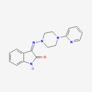 3-[(4-Pyridin-2-ylpiperazin-1-yl)amino]indol-2-one