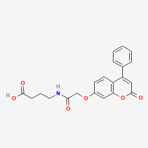 4-({[(2-oxo-4-phenyl-2H-chromen-7-yl)oxy]acetyl}amino)butanoic acid