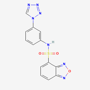 molecular formula C13H9N7O3S B12162912 N-[3-(1H-tetrazol-1-yl)phenyl]-2,1,3-benzoxadiazole-4-sulfonamide 