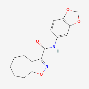 N-(1,3-benzodioxol-5-yl)-5,6,7,8-tetrahydro-4H-cyclohepta[d][1,2]oxazole-3-carboxamide