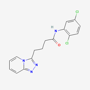 molecular formula C16H14Cl2N4O B12162975 4-([1,2,4]triazolo[4,3-a]pyridin-3-yl)-N-(2,5-dichlorophenyl)butanamide 