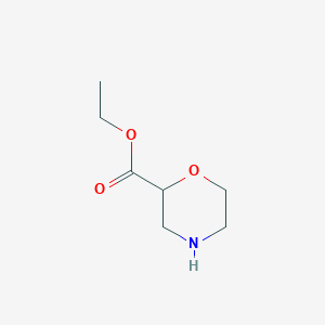molecular formula C7H13NO3 B012163 乙基吗啉-2-羧酸酯 CAS No. 107904-06-3