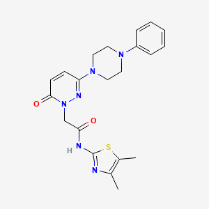 N-[(2Z)-4,5-dimethyl-1,3-thiazol-2(3H)-ylidene]-2-[6-oxo-3-(4-phenylpiperazin-1-yl)pyridazin-1(6H)-yl]acetamide