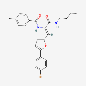 molecular formula C25H25BrN2O3 B12163025 N-[(1Z)-1-[5-(4-bromophenyl)furan-2-yl]-3-(butylamino)-3-oxoprop-1-en-2-yl]-4-methylbenzamide 