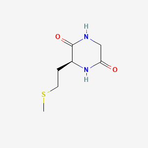 B1216306 Cyclo-methionylglycine CAS No. 61243-37-6