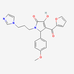 4-(furan-2-ylcarbonyl)-3-hydroxy-1-[3-(1H-imidazol-1-yl)propyl]-5-(4-methoxyphenyl)-1,5-dihydro-2H-pyrrol-2-one